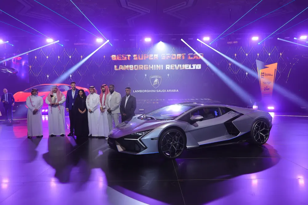 Audience watching a winning car presentation